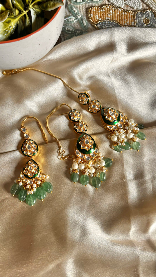 Maangtikka with earrings