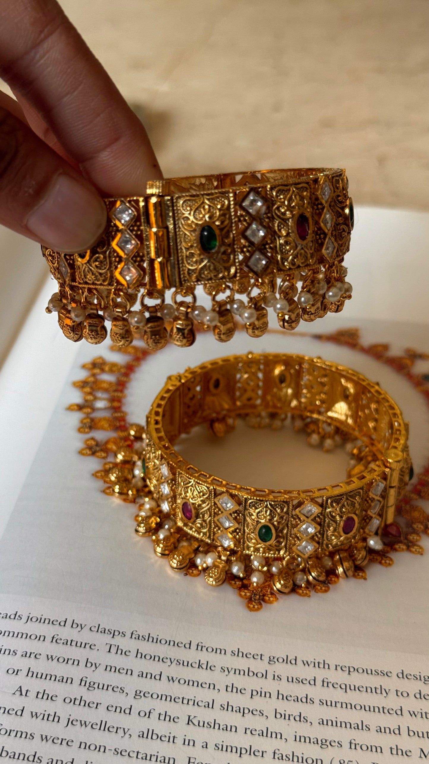 Rajwada ruby & emerald bangles