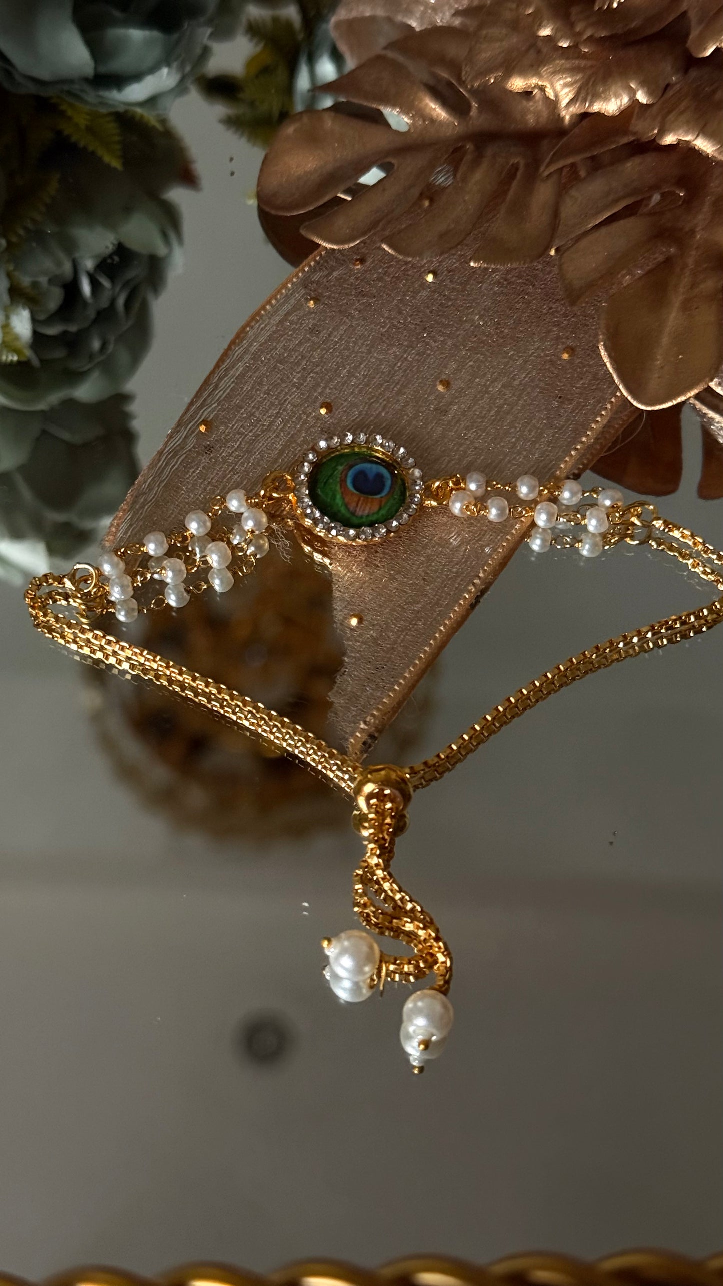 Morpankhi  with diamond pearl rakhi