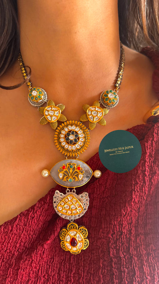 Sabhyasachi inspired coral designer necklace