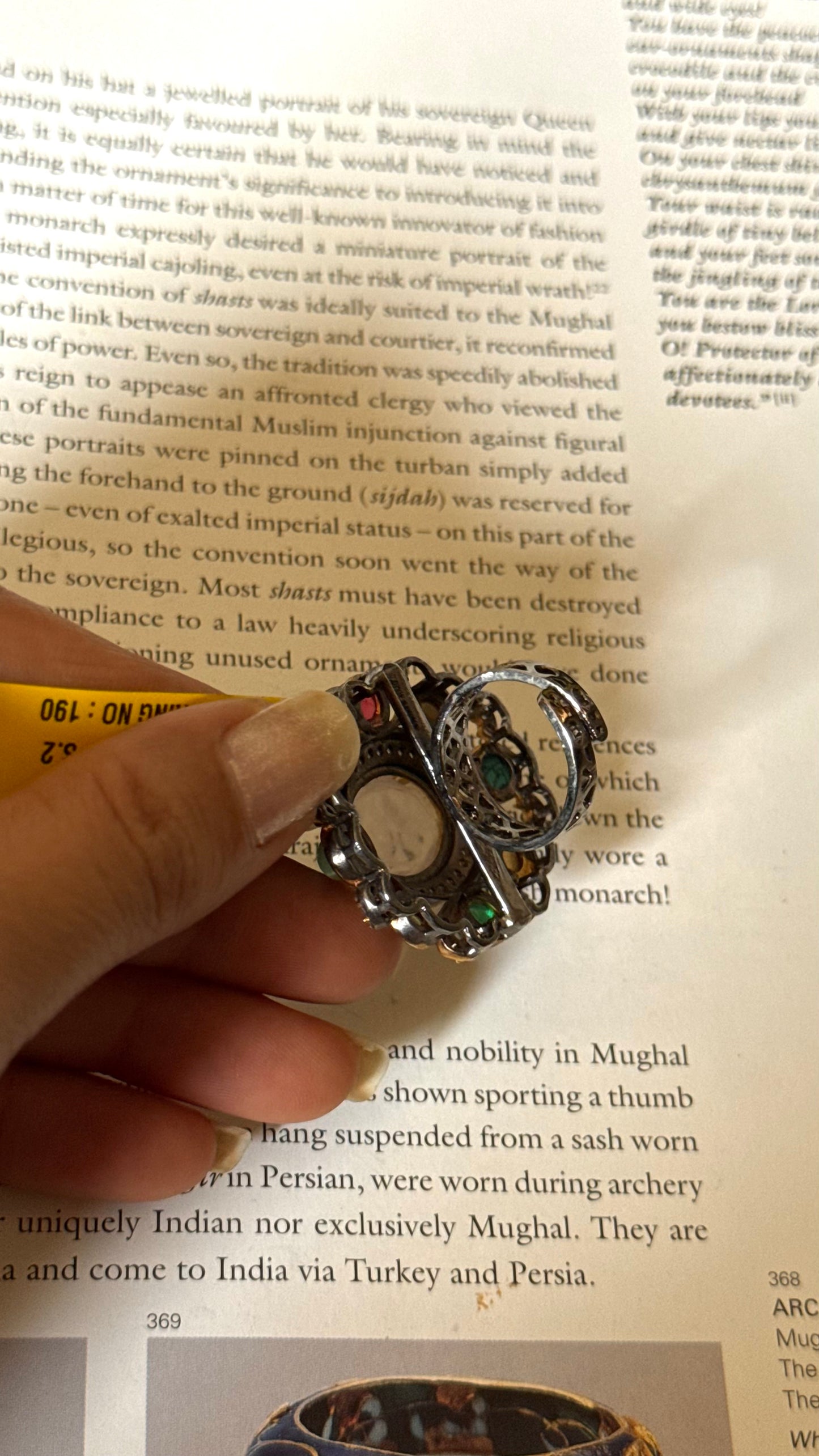 Sabyasachi inspired with real stone adjustable ring