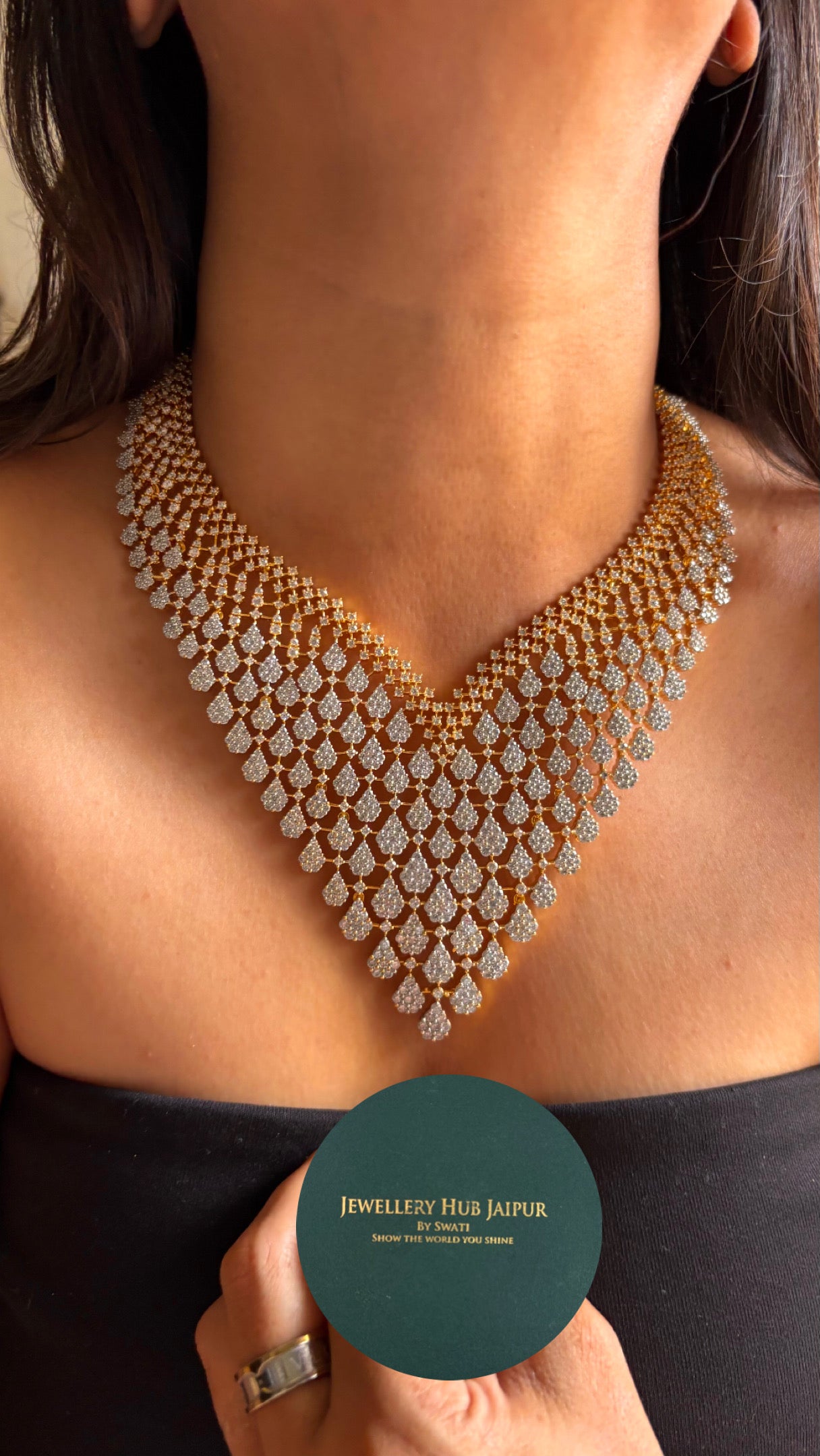 Gj polish regal cz diamond Necklace