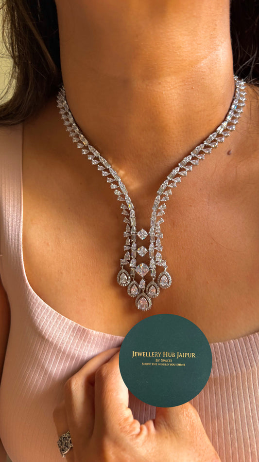 Grand soirée cz diamond radiance necklace