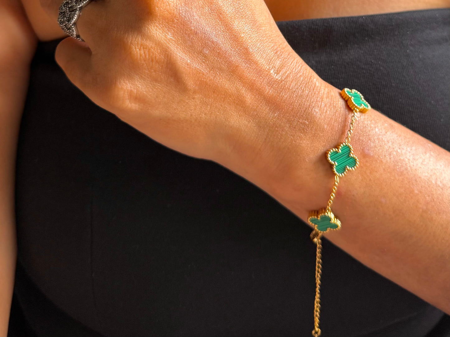 Vancleef emerald combo-Ring, Necklace, Bracelet and Earrings