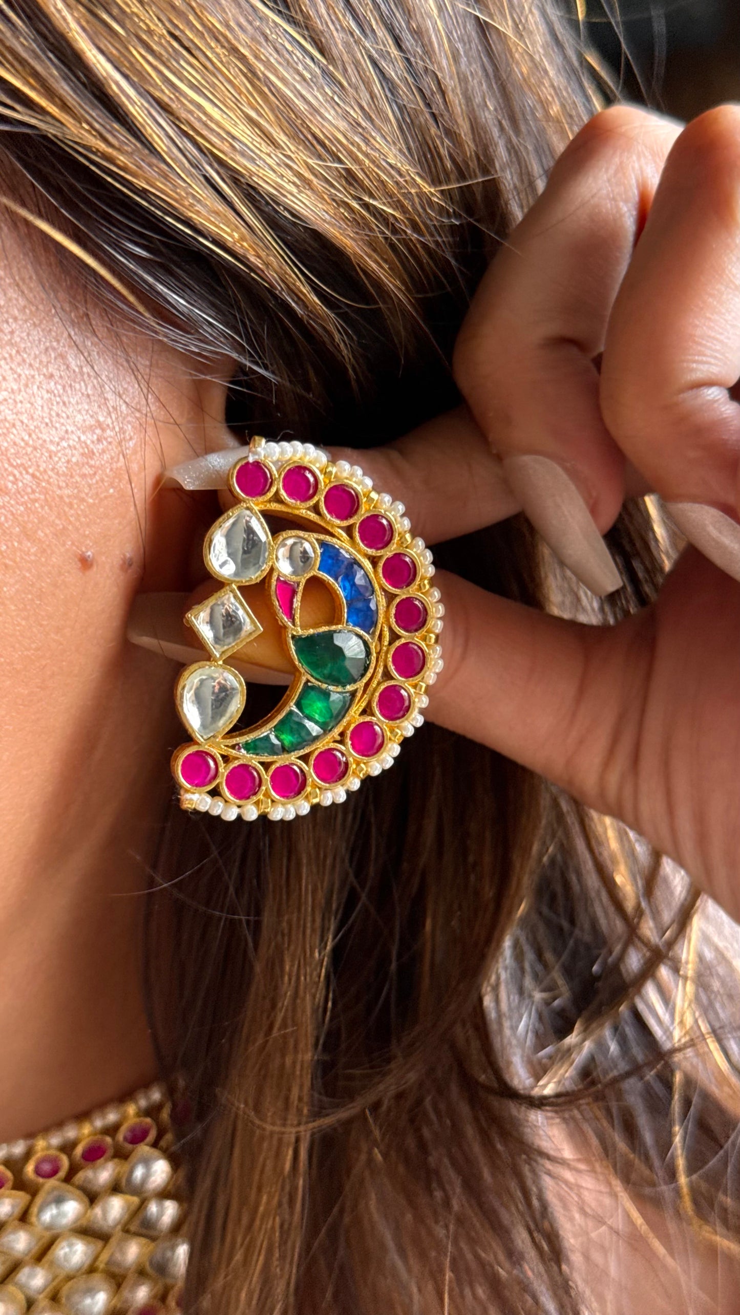 Ruby & emerald rajwada swarnkanthi jadau Necklace