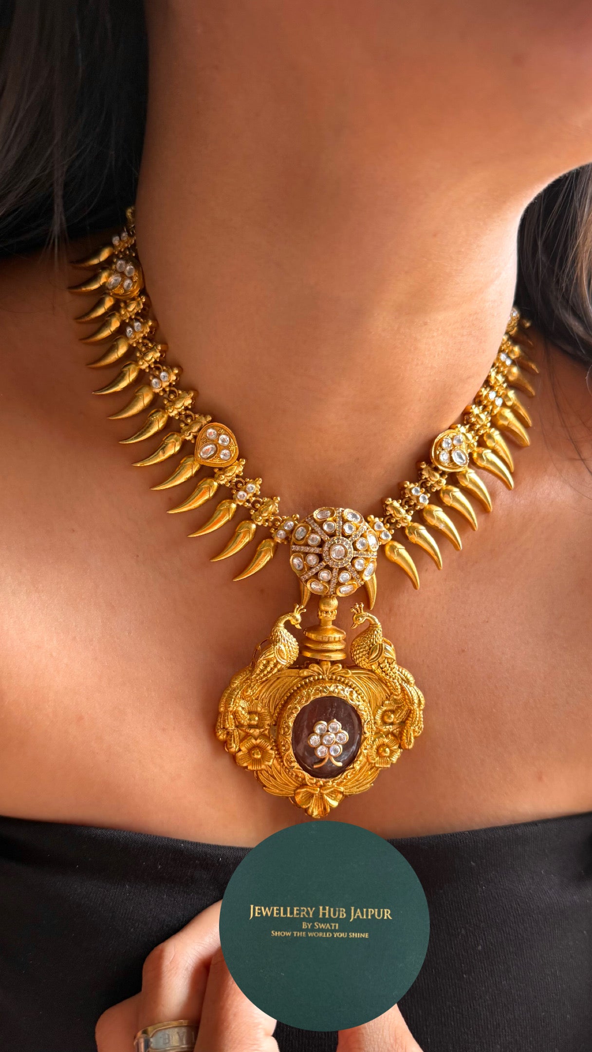 Swarna mayur kundan nakshi amrapali Necklace