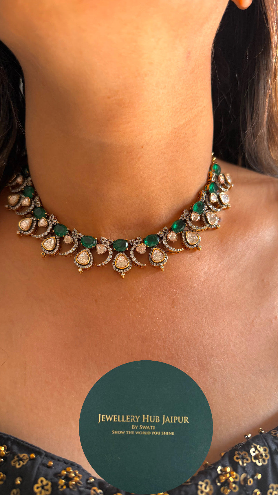 Emerald maisonette peeli polki minimal set