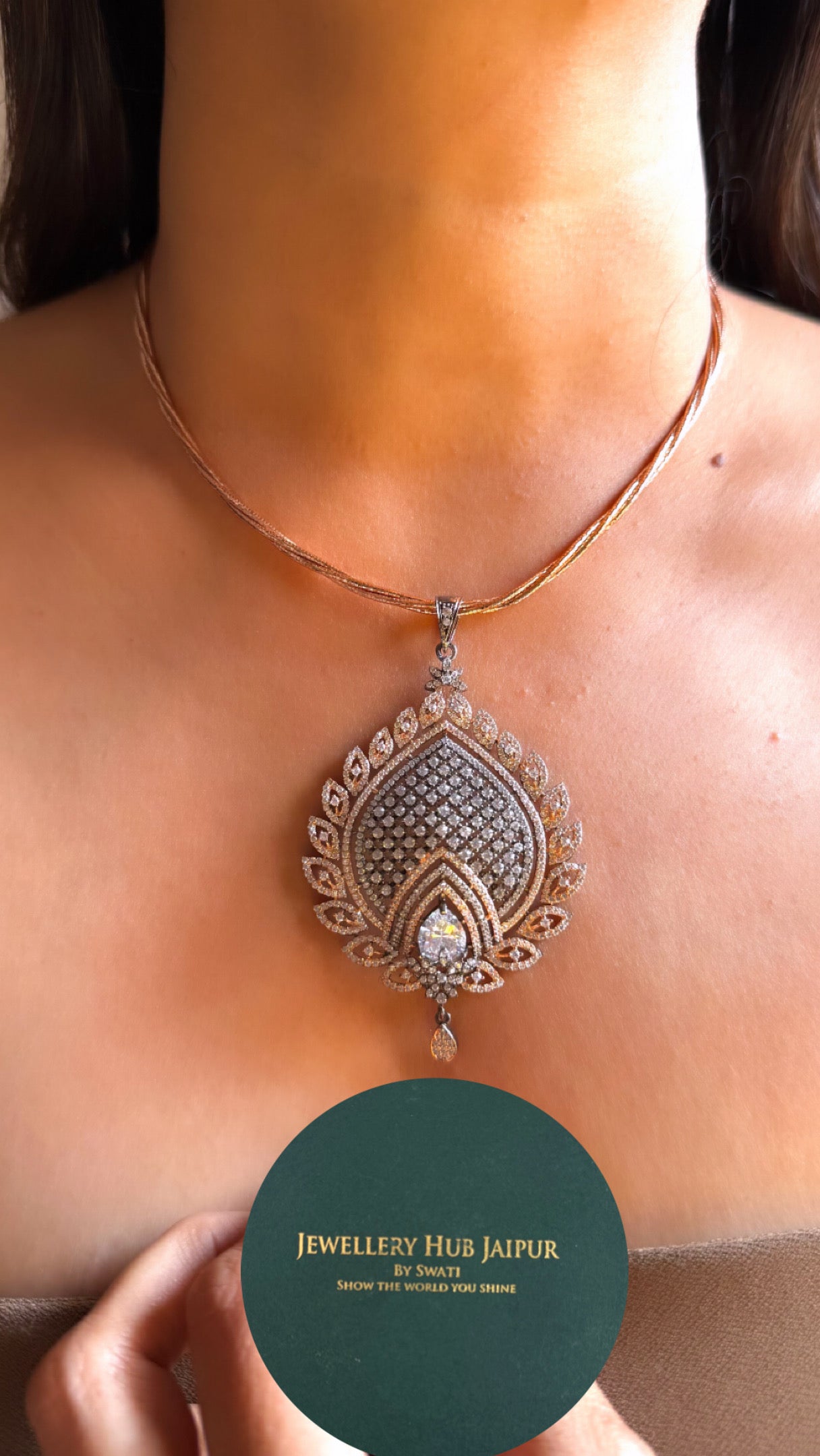 Diamond doublet  Victorian Pendant set