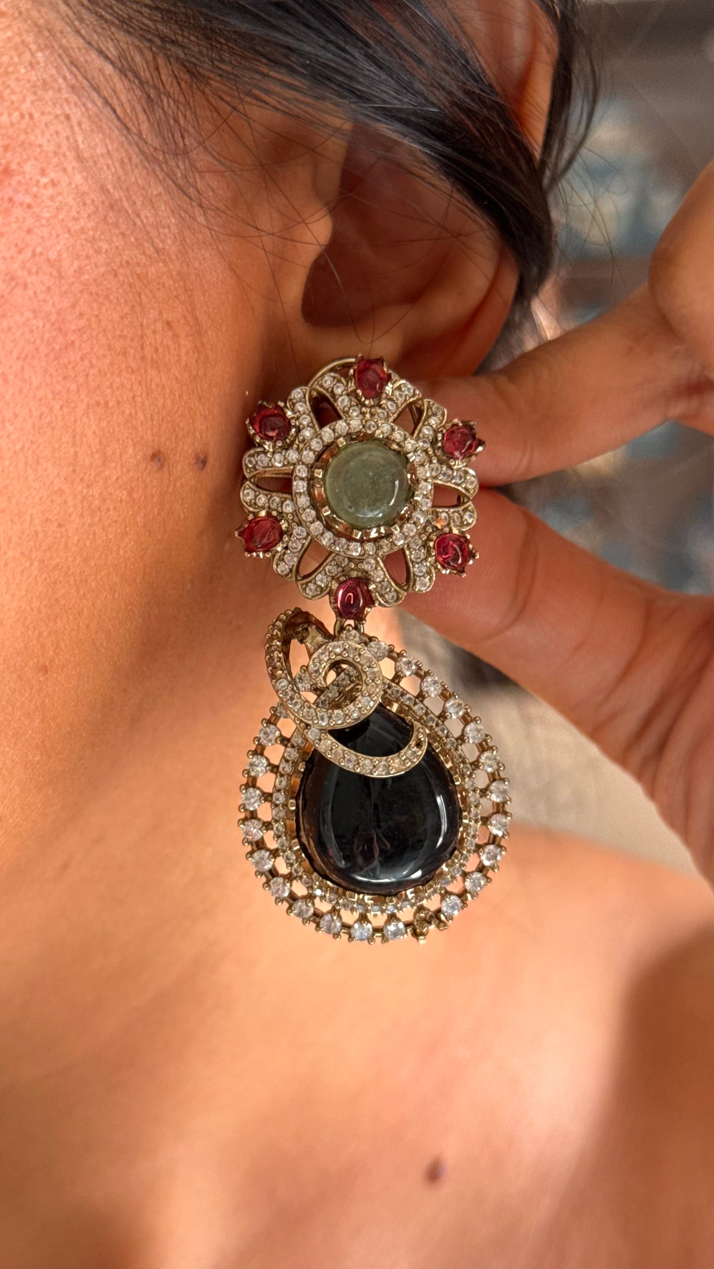 Granite stone sabyasachi inspired collar necklace