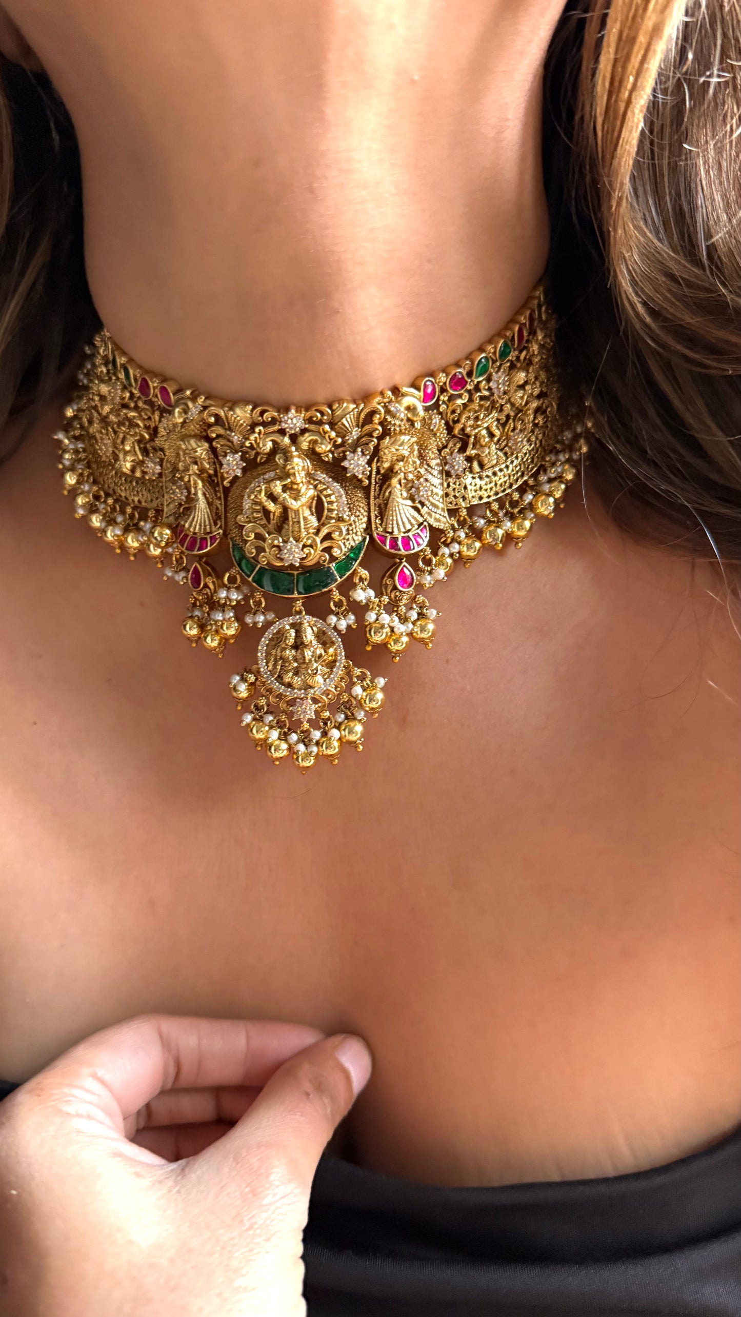 Lord Krishna bansuri swaroop choker