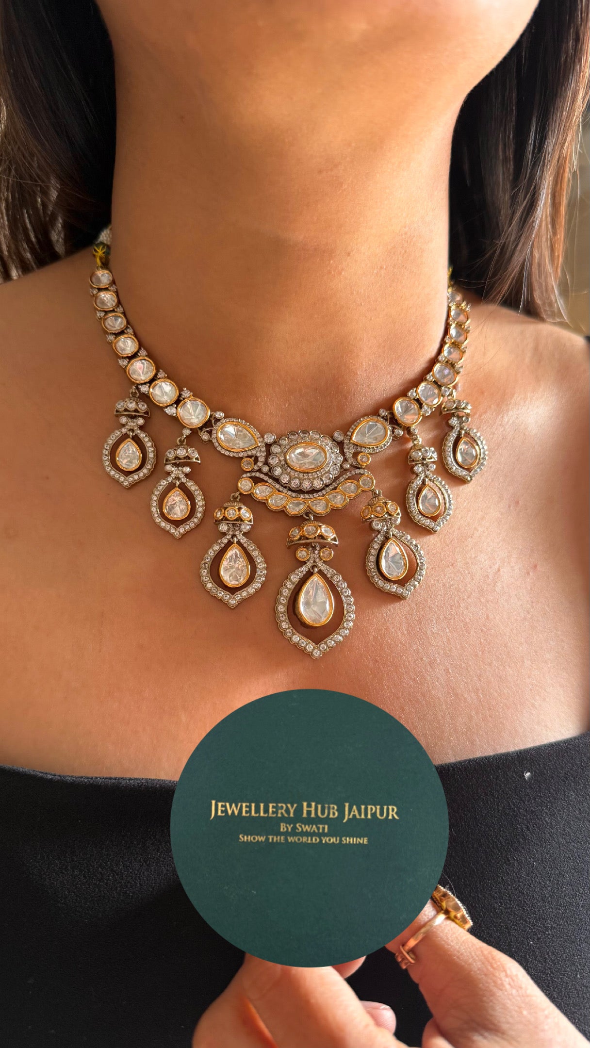 Victorian polki necklace