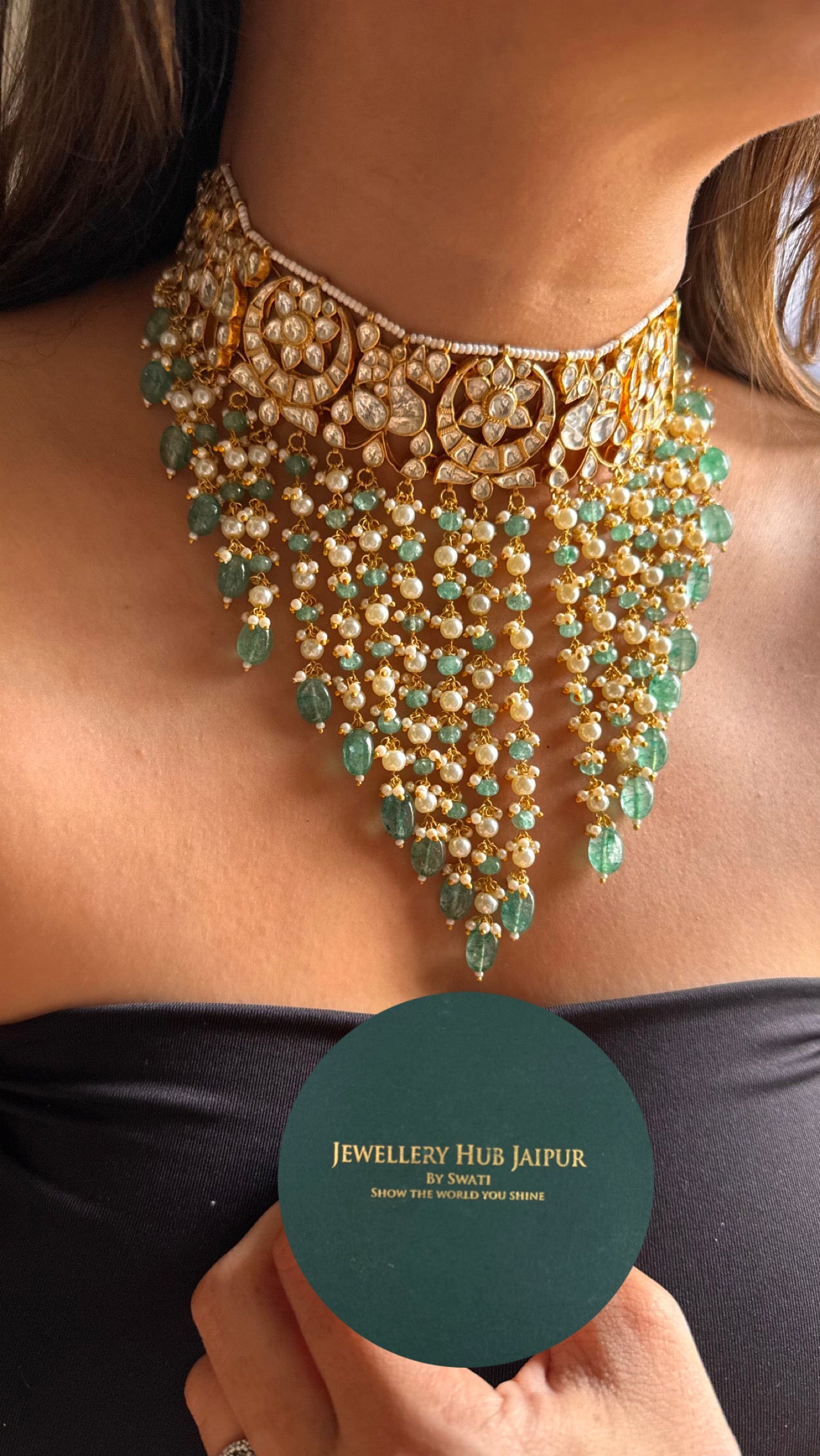 Mint sunheri chaand swarnkanthi Necklace