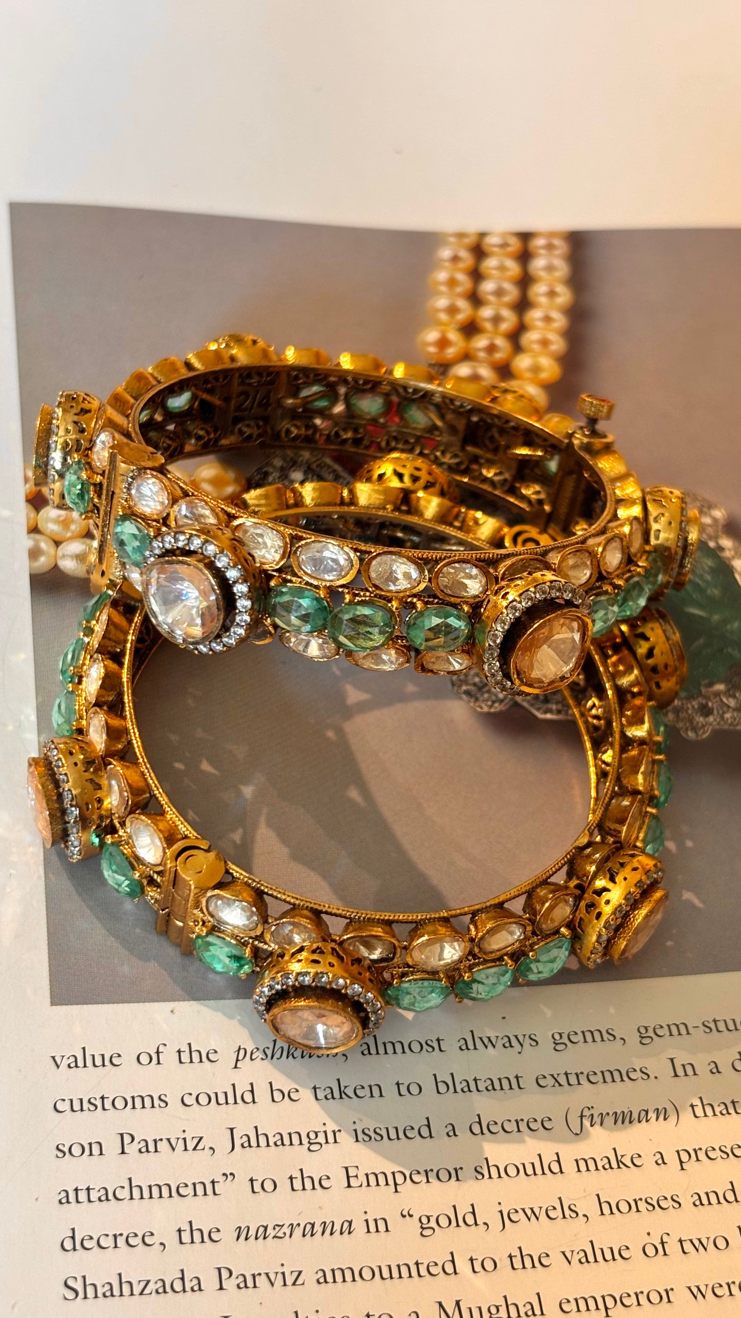 Emerald Swarovski peeli polki combo