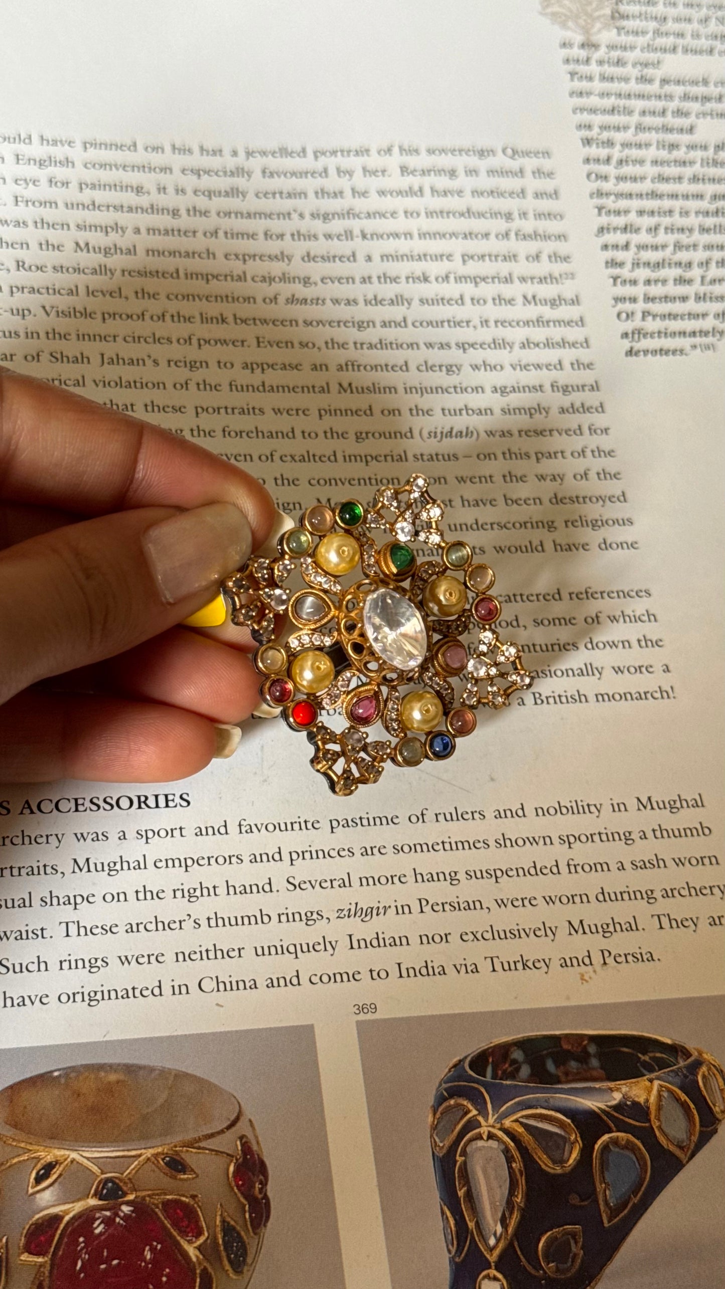 Sabyasachi inspired square shape adjustable ring