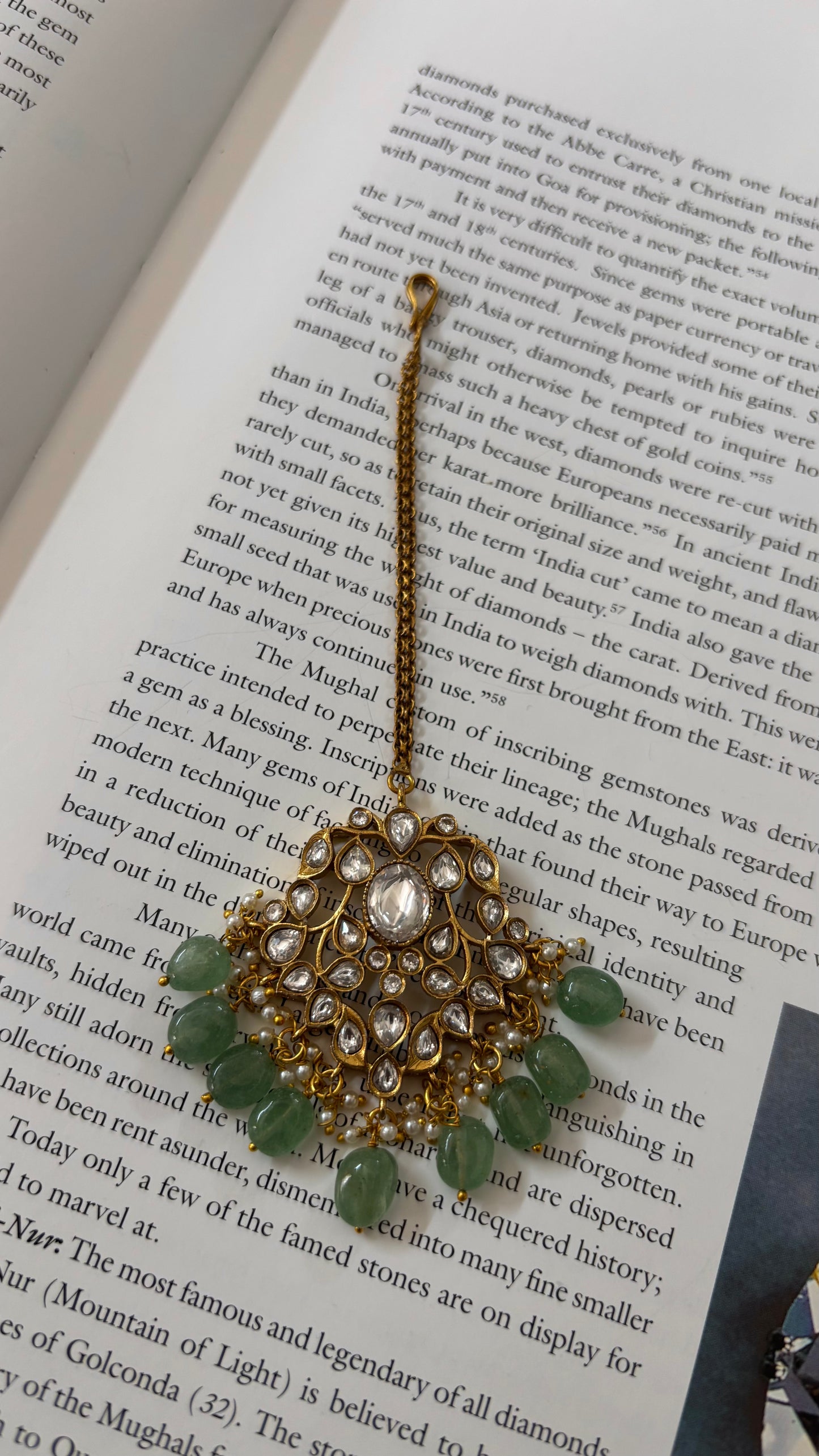 mint polki mang tikka