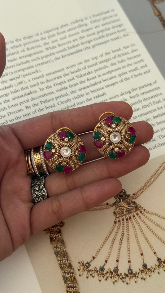 Ruby & Emerald heritage studs