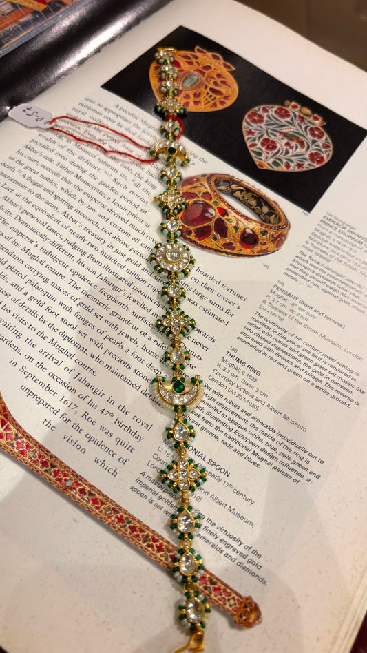 Emerald beads pachi mathapatti