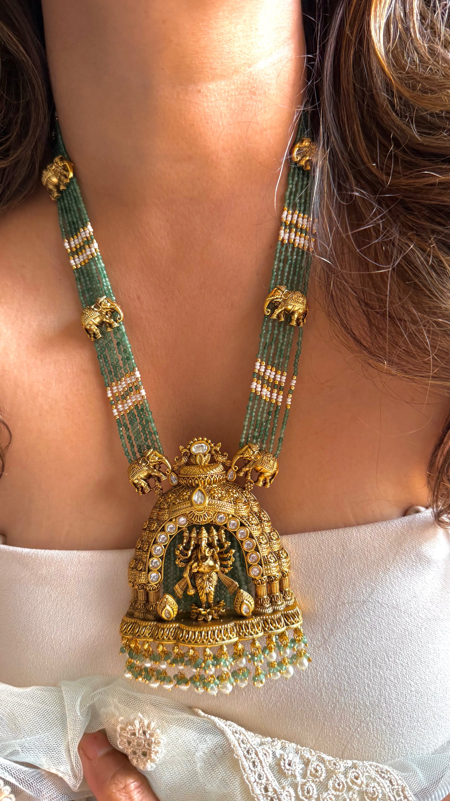 Lord Ganesha Virat Roop inspired Long Necklace￼