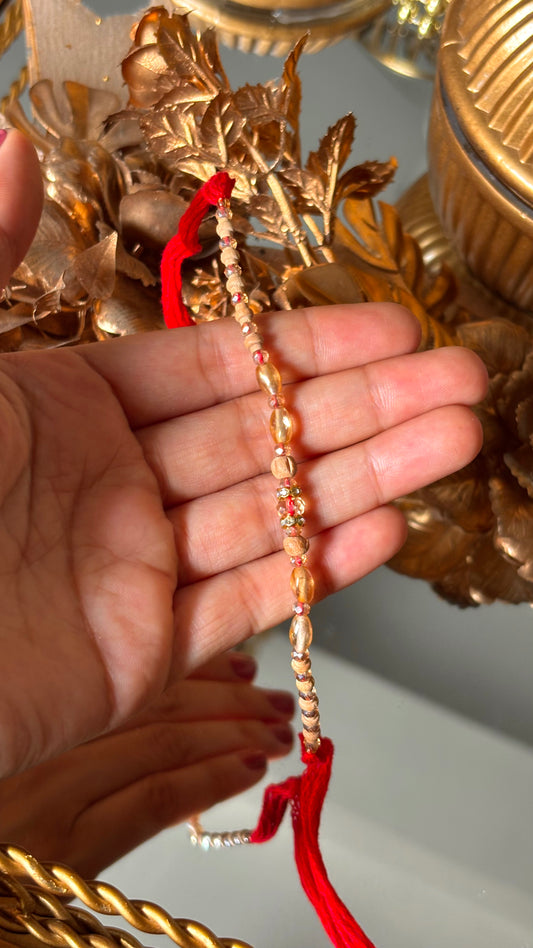 Chandan lal dhaga rakhi ( shipping will be extra )