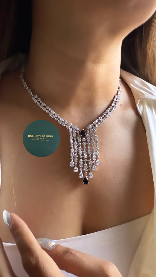 Black diamond necklace