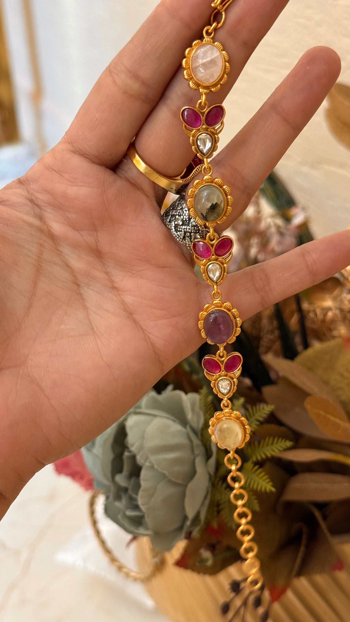 Amrapali inspired Real Gem Stone bracelet