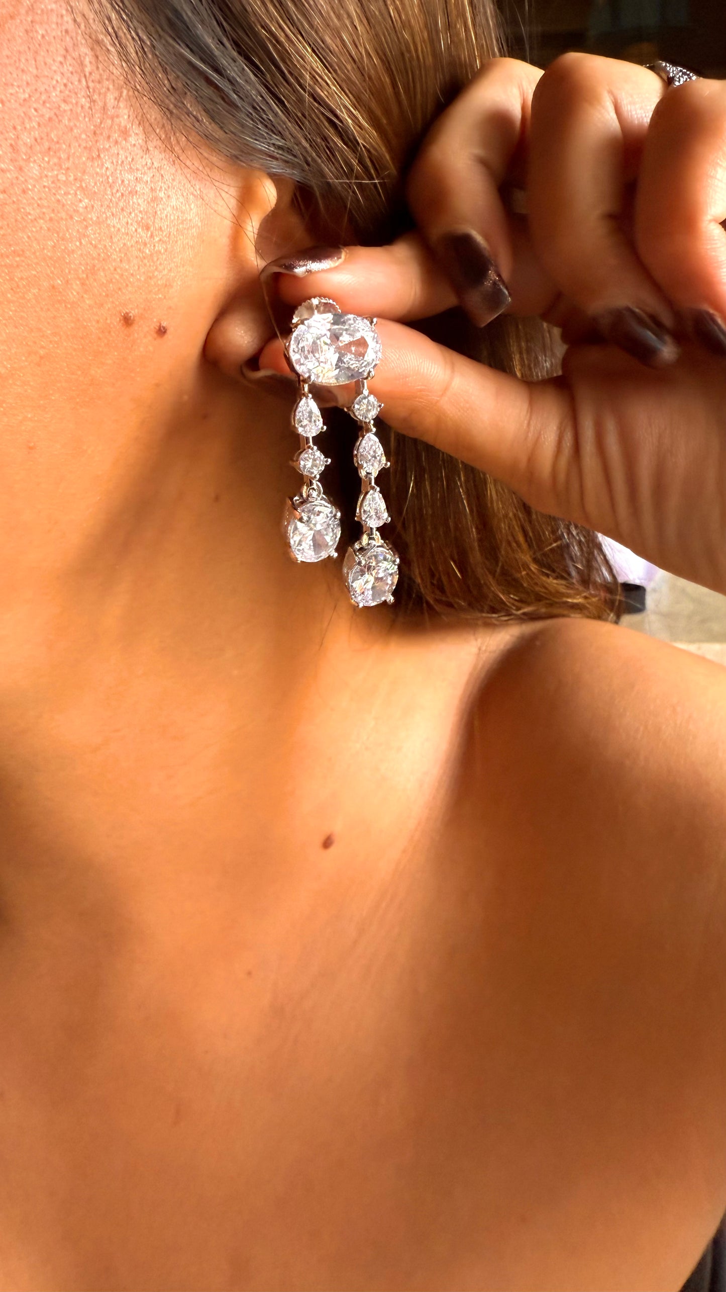 Cz diamond minimal necklace