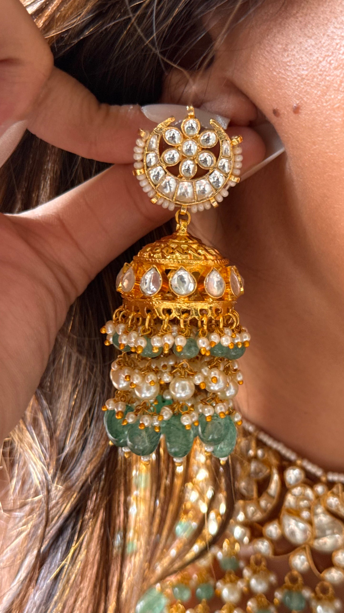Mint sunheri chaand swarnkanthi Necklace