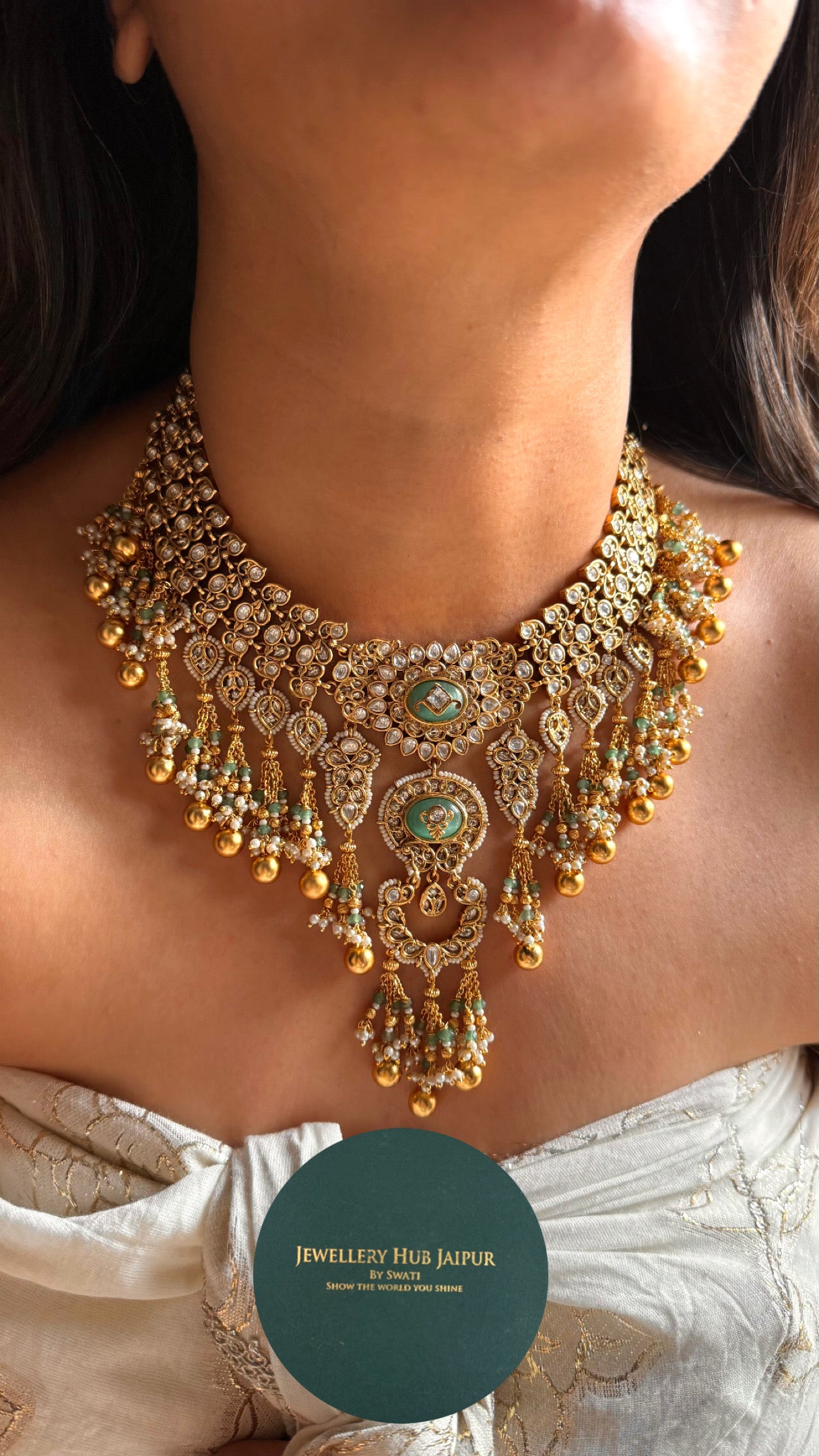 Mint heritage rajwada bridal necklace