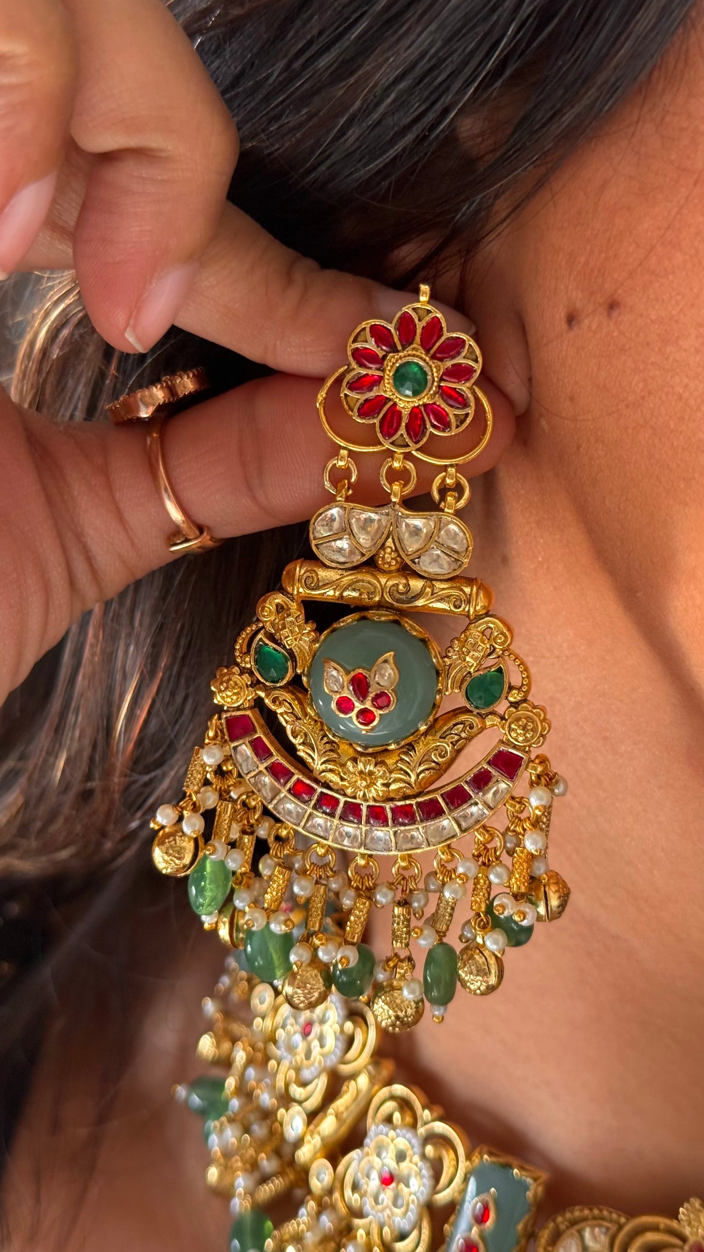 Mint heritage polki rajwadi necklace