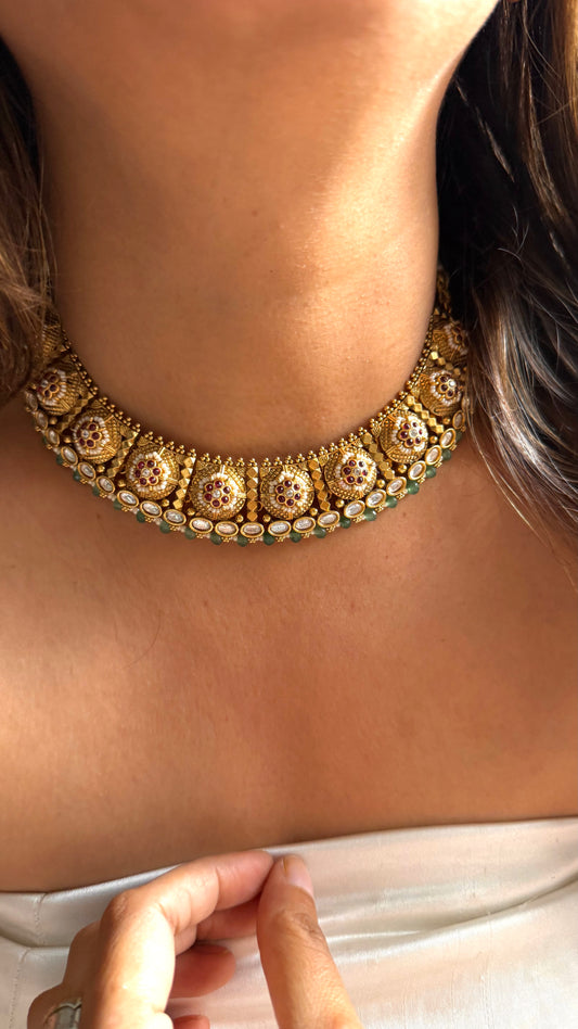 Rajwada floral Necklace