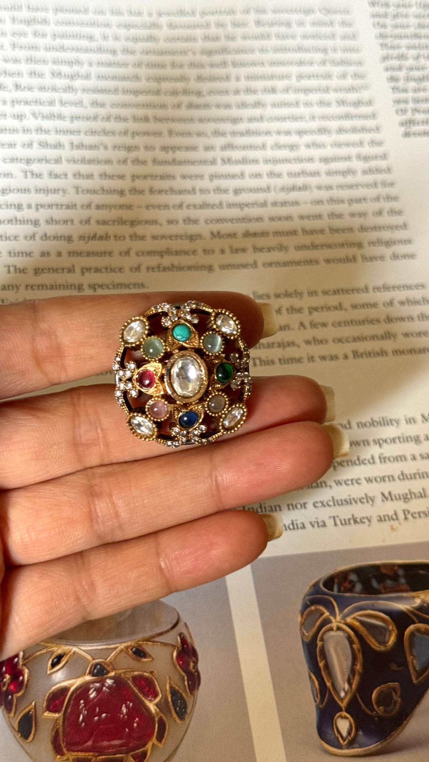 Sabyasachi inspired designer adjustable ring