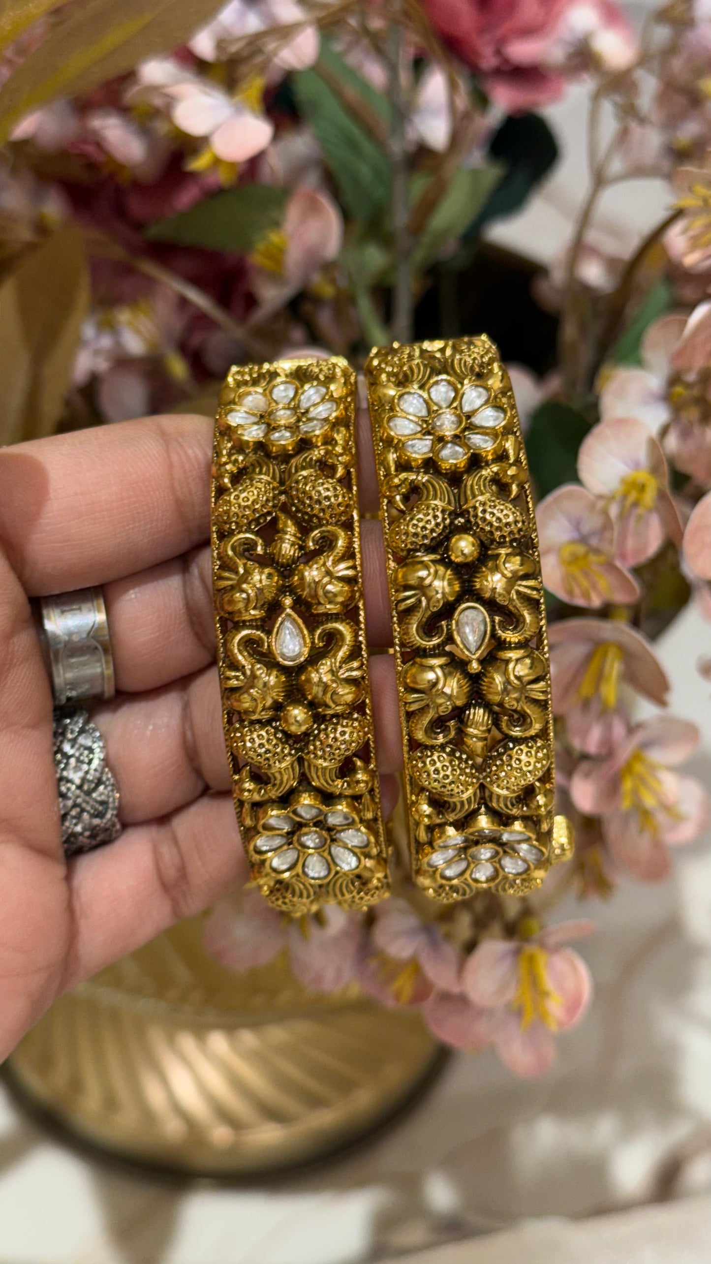 Floral Mor Nakshi bangles