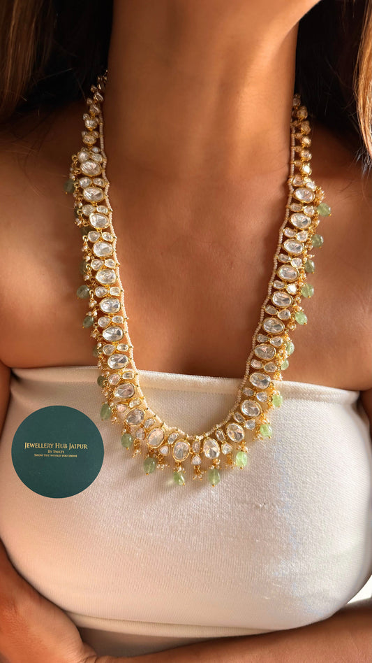 Real moissanite maharani heritage necklace set