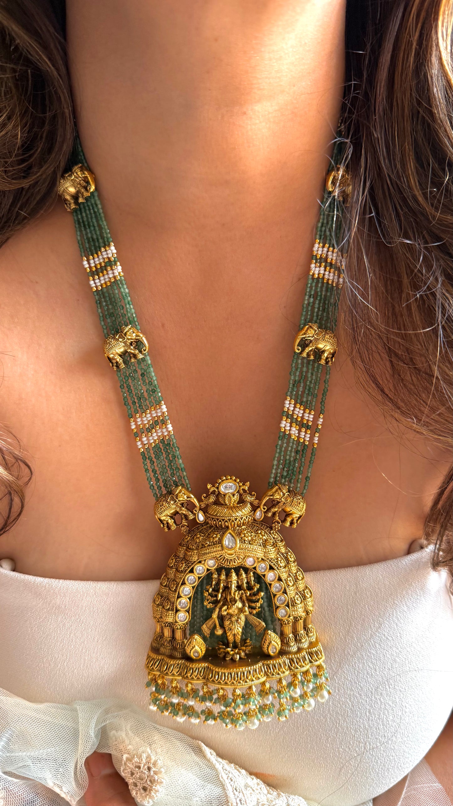 Lord Ganesha Virat Roop inspired Long Necklace￼