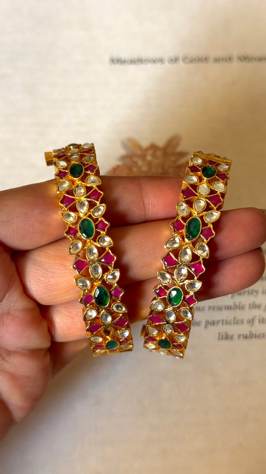 Paachi kundan handmade heritage Bangles