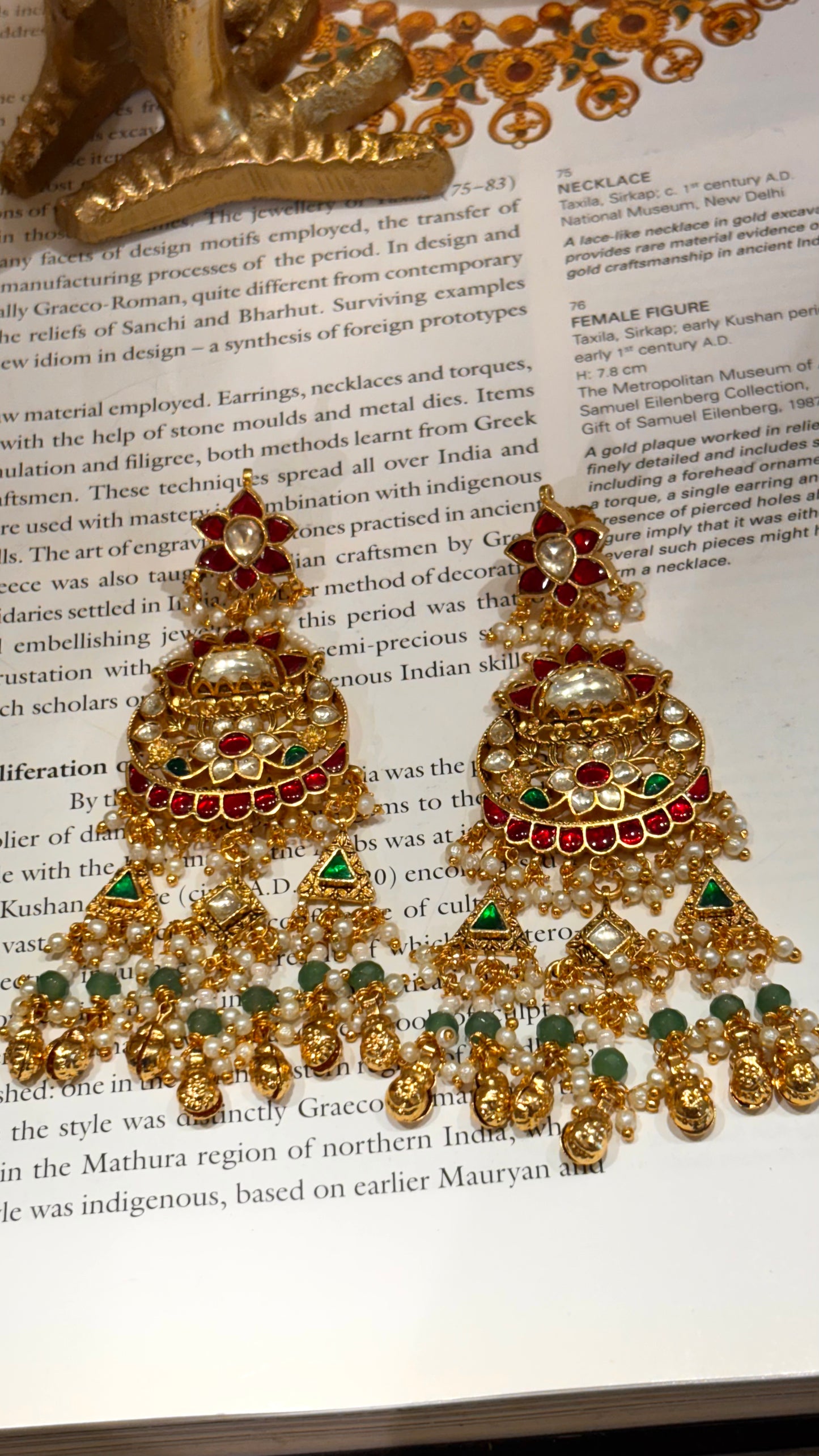 Heritage jadau Maangtika & earrings combo