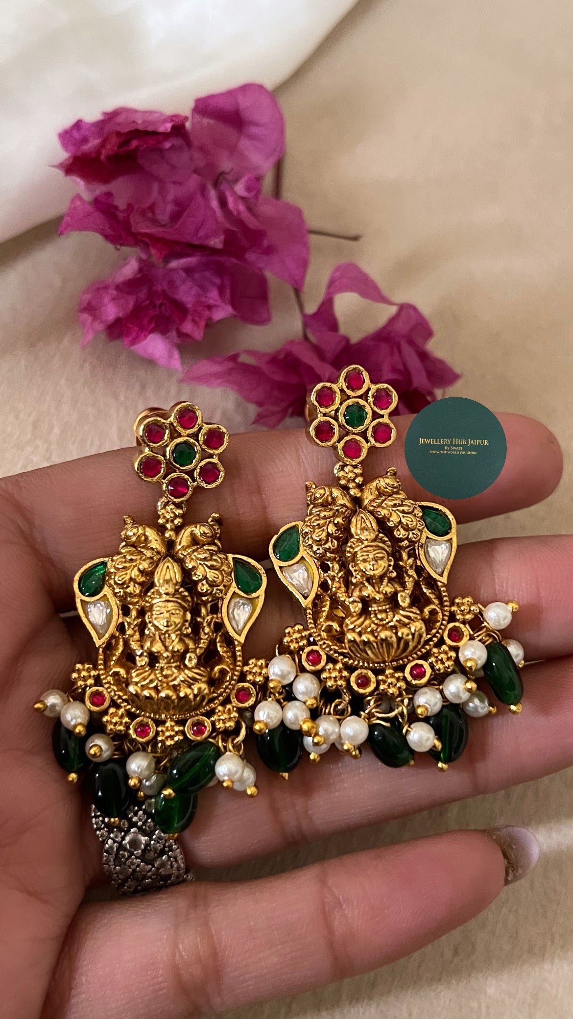 Paachi goddess laxmi minimalist temple necklace set