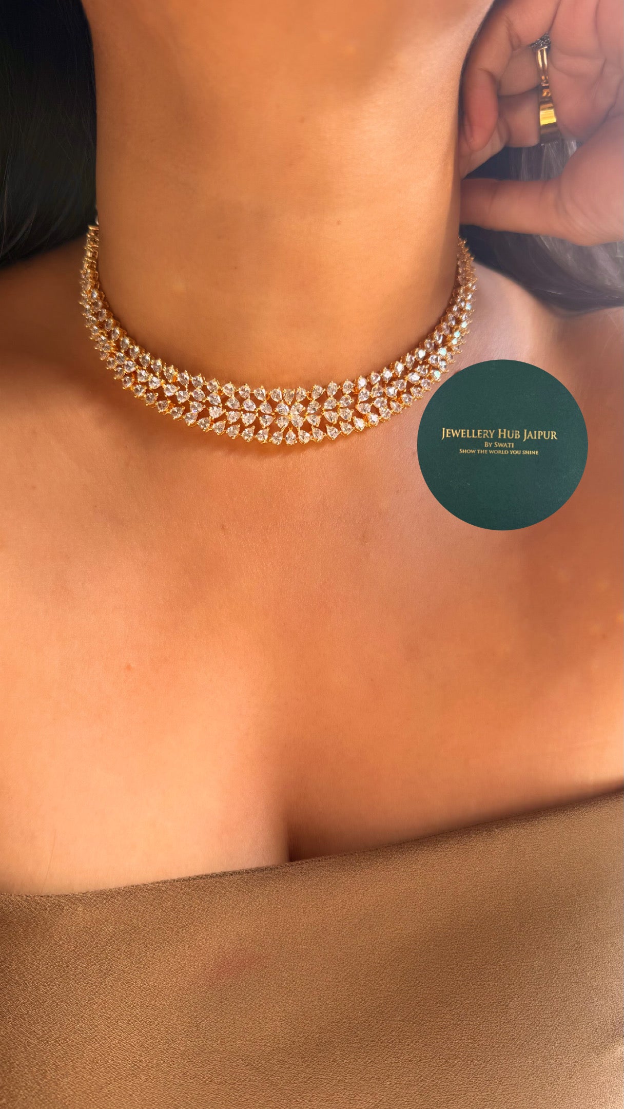 GJ Polish cocktail diamond necklace
