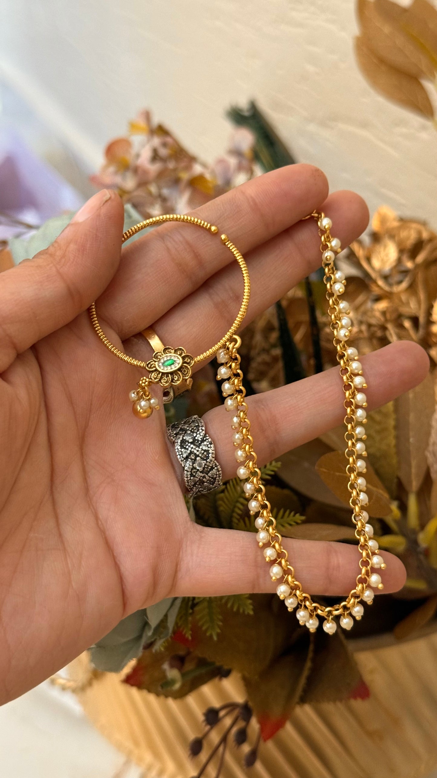Emerald polki rajwadi nath