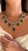 Bridal asia meenakari collar necklace