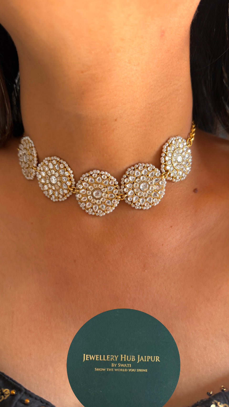 Paachi kundan intricate work choker