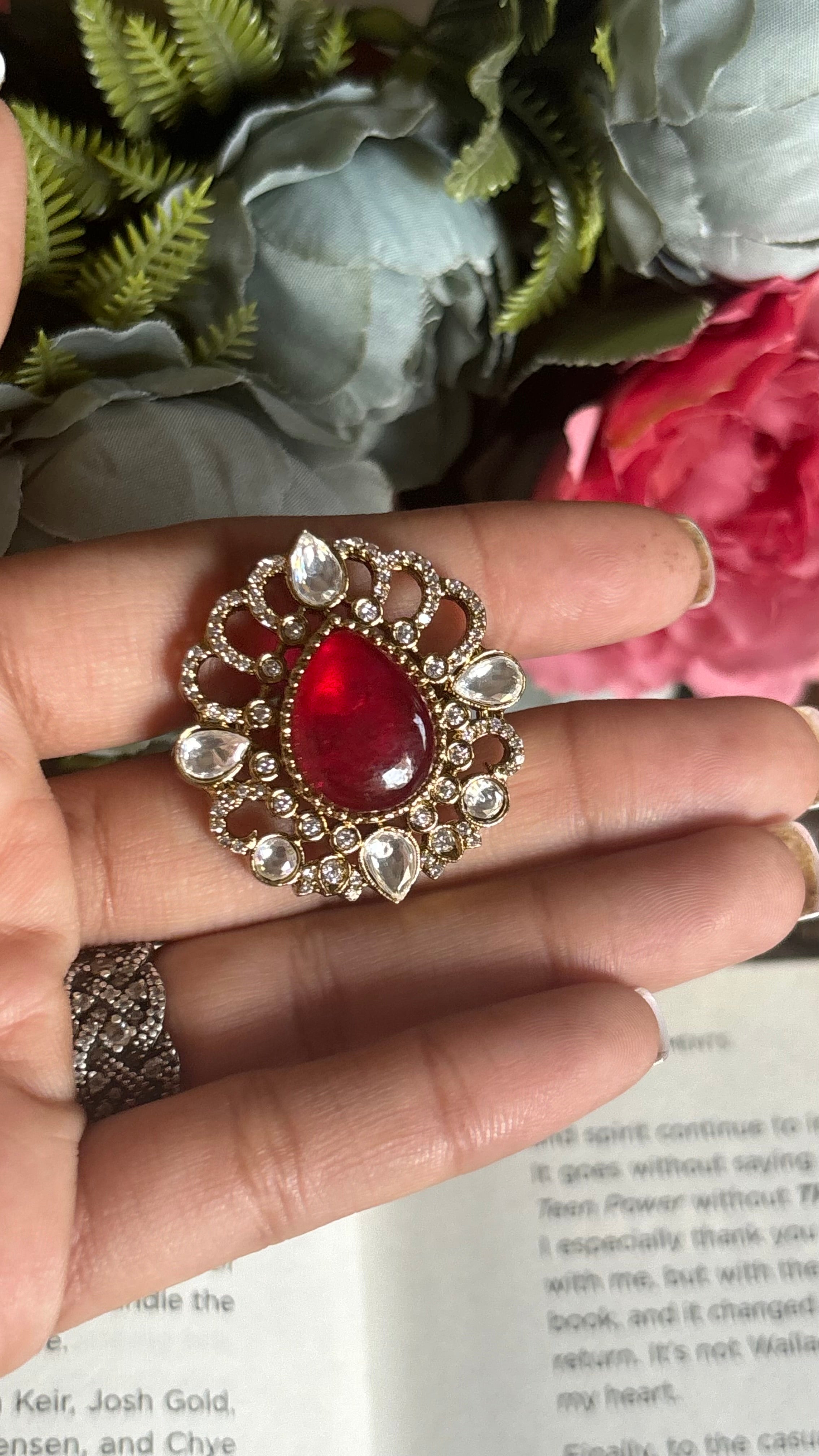 Ruby polki ring