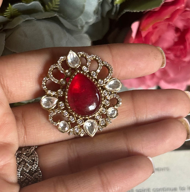 Ruby polki ring