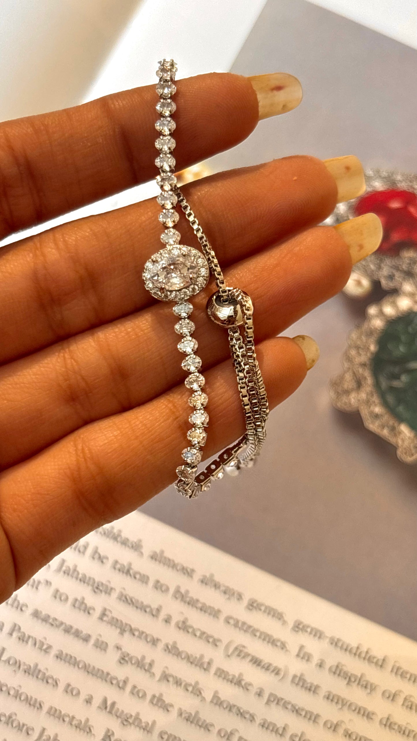 cz diamond adjustable bracelet