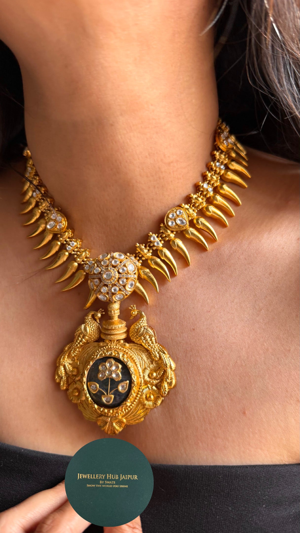 Swarna mayur kundan royal amrapali Necklace
