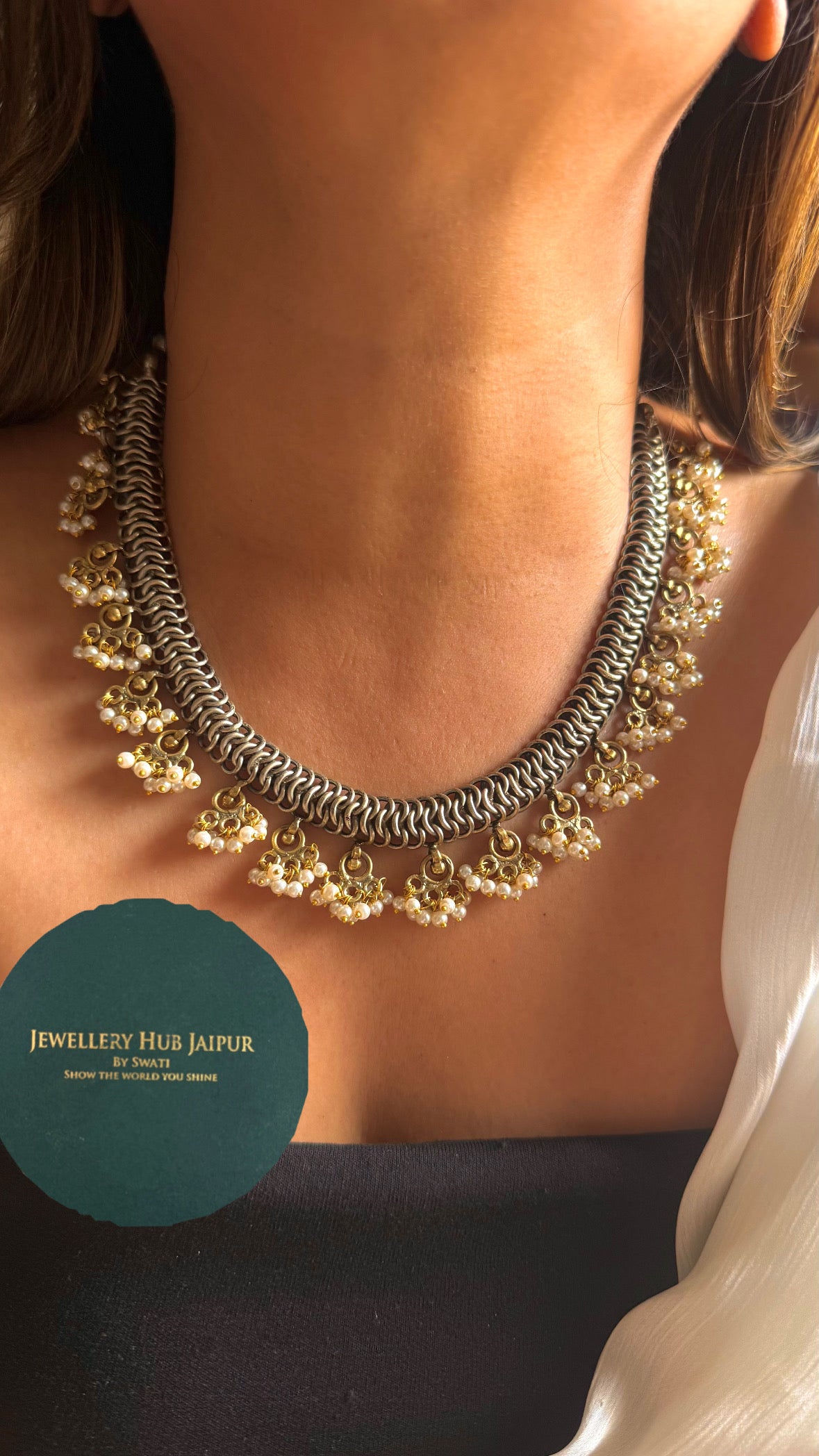 Tribal khasi Vintage Pearl Collar Necklace
