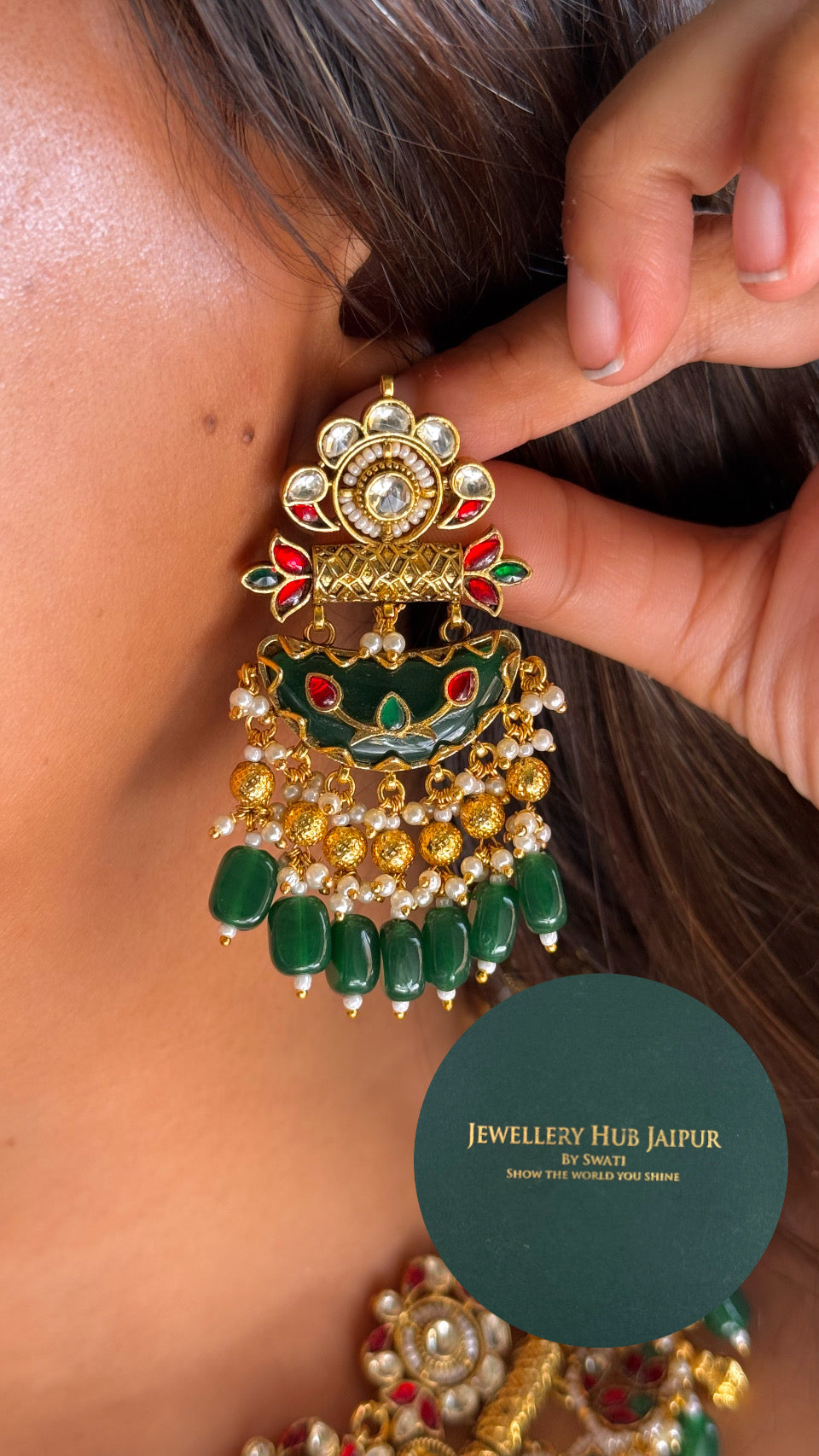 Heritage jewellery, inspired handmade, Pachi Kundan necklace