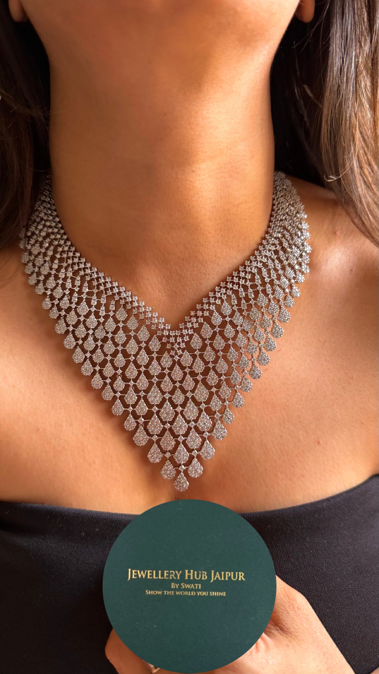 Noor shine cz diamond Necklace