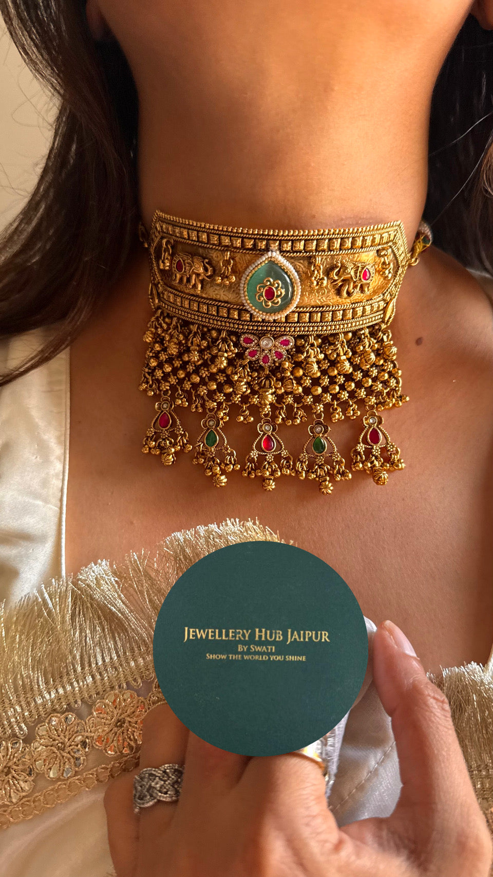 Mint doublet inlay rajwadi Aad