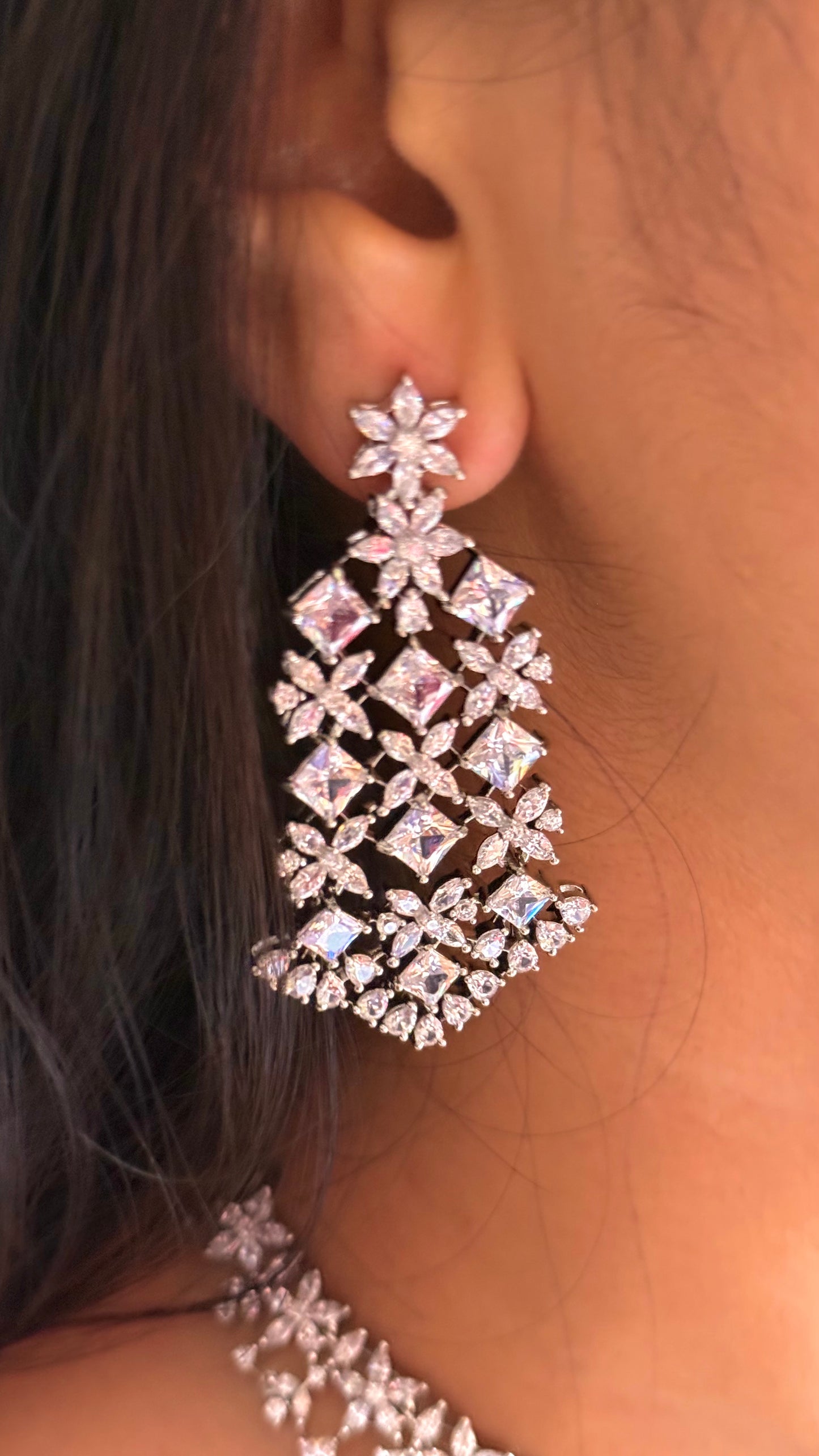 Designer cz diamond necklace